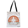 Geanta Canvas Tote pentru femei Yoga 16, 38x34.5 cm, Alba, BEKZ®