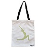 Geanta Canvas Tote pentru femei Yoga 2, 38x34.5 cm, Alba, BEKZ®