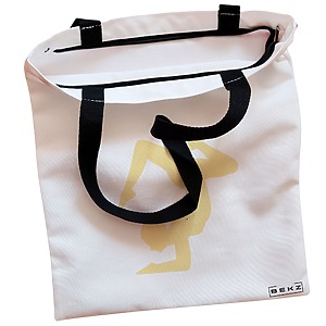 Alternative view of Geanta Canvas Tote pentru femei Yoga 3, 38x34.5 cm, Alba, BEKZ®