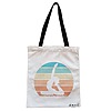 Geanta Canvas Tote pentru femei Yoga 8, 38x34.5 cm, Alba, BEKZ®