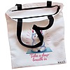 Geanta Canvas Tote pentru femei Yoga Take a deep breath in 38x34.5 cm Alba BEKZ® 1