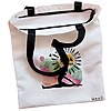Geanta Canvas Tote pentru femei Yoga Vibes 38x34.5 cm Alba BEKZ® 1