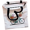 Geanta Canvas Tote pentru femei, model Artistic Bicycle, 38x34.5 cm, Alba, BEKZ® 5 Geanta Canvas Tote pentru femei model Artistic Bicycle 38x34.5 cm Alba BEKZ® 1