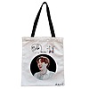 Geanta Canvas Tote pentru femei, model BTS J-Hope, 38x34.5 cm, Alba, BEKZ®