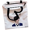 Geanta Canvas Tote pentru femei model BTS Jin 2 38x34.5 cm Alba BEKZ® 1