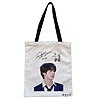 Geanta Canvas Tote pentru femei, model BTS Jin 2, 38x34.5 cm, Alba, BEKZ®