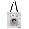 Geanta Canvas Tote pentru femei, model BTS Jin, 38x34.5 cm, Alba, BEKZ®