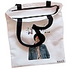 Geanta Canvas Tote pentru femei model BTS Suga 2 38x34.5 cm Alba BEKZ® 1