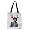 Geanta Canvas Tote pentru femei, model BTS Suga 2, 38x34.5 cm, Alba, BEKZ®