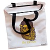 Geanta Canvas Tote pentru femei model Be Brave 38x34.5 cm Alba BEKZ® 1