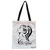 Geanta Canvas Tote pentru femei model Be You 38x34.5 cm Alba BEKZ®
