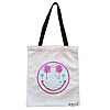 Geanta Canvas Tote pentru femei, model Beach Smile, 38x34.5 cm, Alba, BEKZ® 4 Geanta Canvas Tote pentru femei model Beach Smile 38x34.5 cm Alba BEKZ®