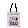 Geanta Canvas Tote pentru femei, model Blackpink 10, 38x34.5 cm, Alba, BEKZ®