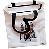 Geanta Canvas Tote pentru femei model Blackpink 4 38x34.5 cm Alba BEKZ® 1