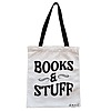 Geanta Canvas Tote pentru femei, model Books and Stuff, 38x34.5 cm, Alba, BEKZ® 4 Geanta Canvas Tote pentru femei model Books and Stuff 38x34.5 cm Alba BEKZ®