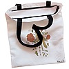 Geanta Canvas Tote pentru femei model Cantec Floral 38x34.5 cm Alba BEKZ® 1