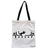 Geanta Canvas Tote pentru femei, model Cat Love 2, 38x34.5 cm, Alba, BEKZ® 4 Geanta Canvas Tote pentru femei model Cat Love 2 38x34.5 cm Alba BEKZ®