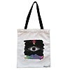 Geanta Canvas Tote pentru femei, model Celestial Eye 10, 38x34.5 cm, Alba, BEKZ® 4 Geanta Canvas Tote pentru femei model Celestial Eye 10 38x34.5 cm Alba BEKZ®