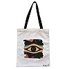 Geanta Canvas Tote pentru femei, model Celestial Eye 14, 38x34.5 cm, Alba, BEKZ® 4 Geanta Canvas Tote pentru femei model Celestial Eye 14 38x34.5 cm Alba BEKZ®