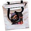 Geanta Canvas Tote pentru femei model Celestial Eye 15 38x34.5 cm Alba BEKZ® 1