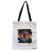 Geanta Canvas Tote pentru femei, model Celestial Eye 17, 38x34.5 cm, Alba, BEKZ® 4 Geanta Canvas Tote pentru femei model Celestial Eye 17 38x34.5 cm Alba BEKZ®