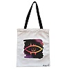Geanta Canvas Tote pentru femei, model Celestial Eye 18, 38x34.5 cm, Alba, BEKZ® 4 Geanta Canvas Tote pentru femei model Celestial Eye 18 38x34.5 cm Alba BEKZ®
