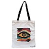 Geanta Canvas Tote pentru femei, model Celestial Eye 7, 38x34.5 cm, Alba, BEKZ® 4 Geanta Canvas Tote pentru femei model Celestial Eye 7 38x34.5 cm Alba BEKZ®