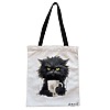 Geanta Canvas Tote pentru femei, model Coffee Addict, 38x34.5 cm, Alba, BEKZ® 4 Geanta Canvas Tote pentru femei model Coffee Addict 38x34.5 cm Alba BEKZ®