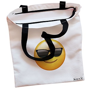 Alternative view of Geanta Canvas Tote pentru femei, model Cool, 38x34.5 cm, Alba, BEKZ®