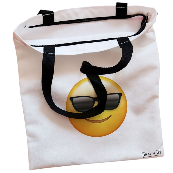 Geanta Canvas Tote pentru femei, model Cool, 38x34.5 cm, Alba, BEKZ® 2 Geanta Canvas Tote pentru femei model Cool 38x34.5 cm Alba BEKZ® 1
