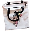 Geanta Canvas Tote pentru femei, model Cupcake girl, 38x34.5 cm, Alba, BEKZ® 5 Geanta Canvas Tote pentru femei model Cupcake girl 38x34.5 cm Alba BEKZ® 1