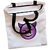 Geanta Canvas Tote pentru femei, model Devil, 38x34.5 cm, Alba, BEKZ® 5 Geanta Canvas Tote pentru femei model Devil 38x34.5 cm Alba BEKZ® 1