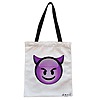 Geanta Canvas Tote pentru femei, model Devil, 38x34.5 cm, Alba, BEKZ® 4 Geanta Canvas Tote pentru femei model Devil 38x34.5 cm Alba BEKZ®