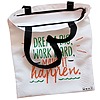 Geanta Canvas Tote pentru femei model Dream Big Work Hard Make it Happen 38x34.5 cm Alba BEKZ® 1