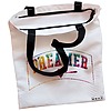 Geanta Canvas Tote pentru femei model Dreamer 38x34.5 cm Alba BEKZ® 1