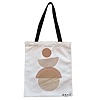 Geanta Canvas Tote pentru femei model Echilibru Geometric 38x34.5 cm Alba BEKZ®