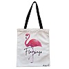 Geanta Canvas Tote pentru femei, model Flamingo, 38x34.5 cm, Alba, BEKZ® 4 Geanta Canvas Tote pentru femei model Flamingo 38x34.5 cm Alba BEKZ®