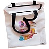 Geanta Canvas Tote pentru femei model Fragmented Art 38x34.5 cm Alba BEKZ® 1
