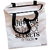 Geanta Canvas Tote pentru femei model Full of secrects and snacks 2 38x34.5 cm Alba BEKZ® 1