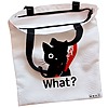 Geanta Canvas Tote pentru femei, model Funny Black Cat, 38x34.5 cm, Alba, BEKZ® 5 Geanta Canvas Tote pentru femei model Funny Black Cat 38x34.5 cm Alba BEKZ® 1
