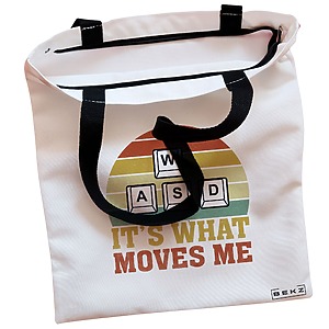 Alternative view of Geanta Canvas Tote pentru femei, model Gamer, 38x34.5 cm, Alba, BEKZ®