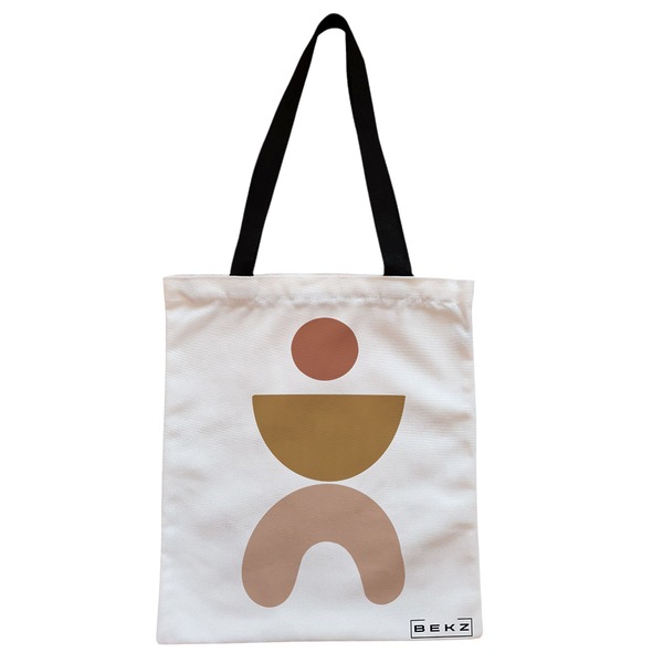 Geanta Canvas Tote pentru femei, model Geometric Art, 38x34.5 cm, Alba, BEKZ® 1 Geanta Canvas Tote pentru femei model Geometric Art 38x34.5 cm Alba BEKZ®