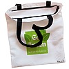 Geanta Canvas Tote pentru femei model Go Green – Say no to plastic 38x34.5 cm Alba BEKZ® 1