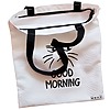Geanta Canvas Tote pentru femei, model Good Morning, 38x34.5 cm, Alba, BEKZ® 5 Geanta Canvas Tote pentru femei model Good Morning 38x34.5 cm Alba BEKZ® 1