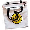 Geanta Canvas Tote pentru femei, model Happy Smile, 38x34.5 cm, Alba, BEKZ® 5 Geanta Canvas Tote pentru femei model Happy Smile 38x34.5 cm Alba BEKZ® 1
