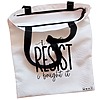 Geanta Canvas Tote pentru femei, model I must resist, I bought it, 38x34.5 cm, Alba, BEKZ® 5 Geanta Canvas Tote pentru femei model I must resist I bought it 38x34.5 cm Alba BEKZ® 1