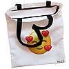 Geanta Canvas Tote pentru femei model In Love 38x34.5 cm Alba BEKZ® 1