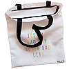 Geanta Canvas Tote pentru femei model Its just a bad day not a bad life 38x34.5 cm Alba BEKZ® 1