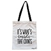 Geanta Canvas Tote pentru femei, model It's what's inside that counts, 38x34.5 cm, Alba, BEKZ® 4 Geanta Canvas Tote pentru femei model Its whats inside that counts 38x34.5 cm Alba BEKZ®