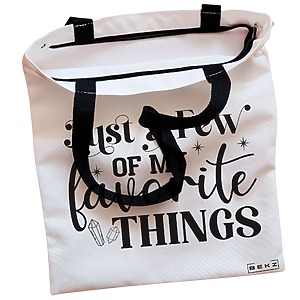 Alternative view of Geanta Canvas Tote pentru femei, model Just a few of my favorite things, 38x34.5 cm, Alba, BEKZ®